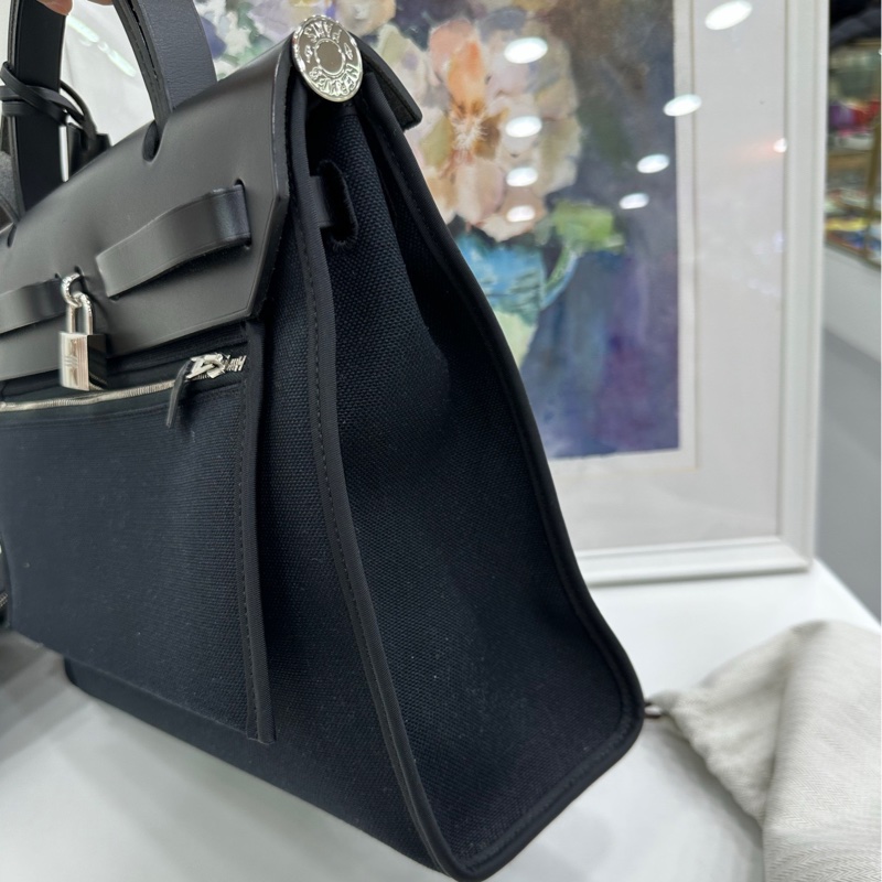 Hermes 愛馬仕 herbag 31 黑銀 T刻-2