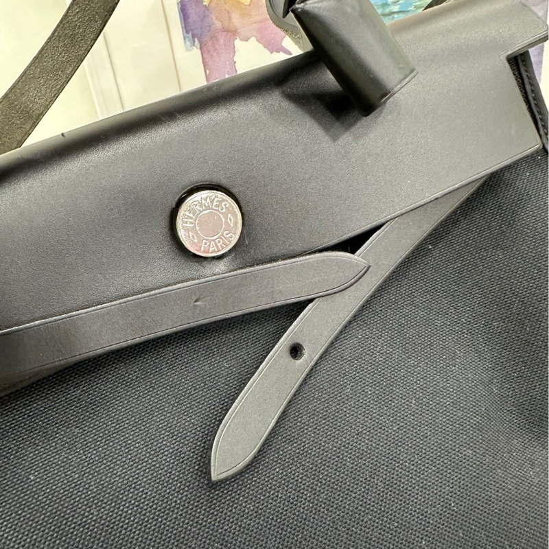 Hermes 愛馬仕 herbag 31 黑銀 T刻-4