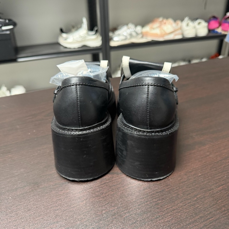 Chanel 24B熊貓黑白配色厚底樂福鞋 35碼-2