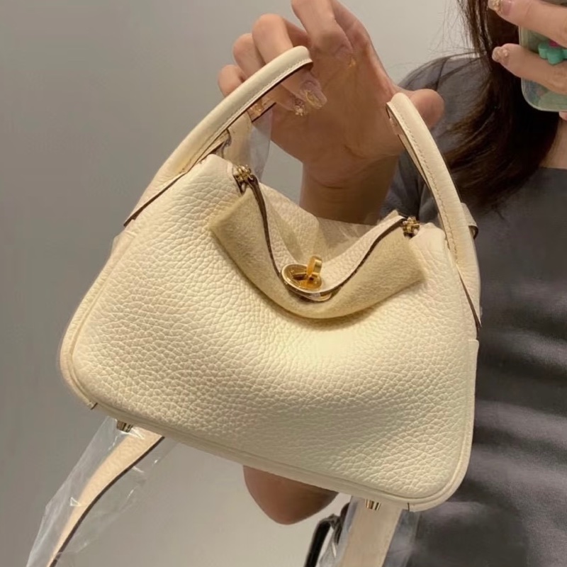 Hermes minilindy 奶油白TC皮-7