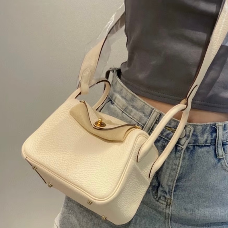Hermes minilindy 奶油白TC皮-8