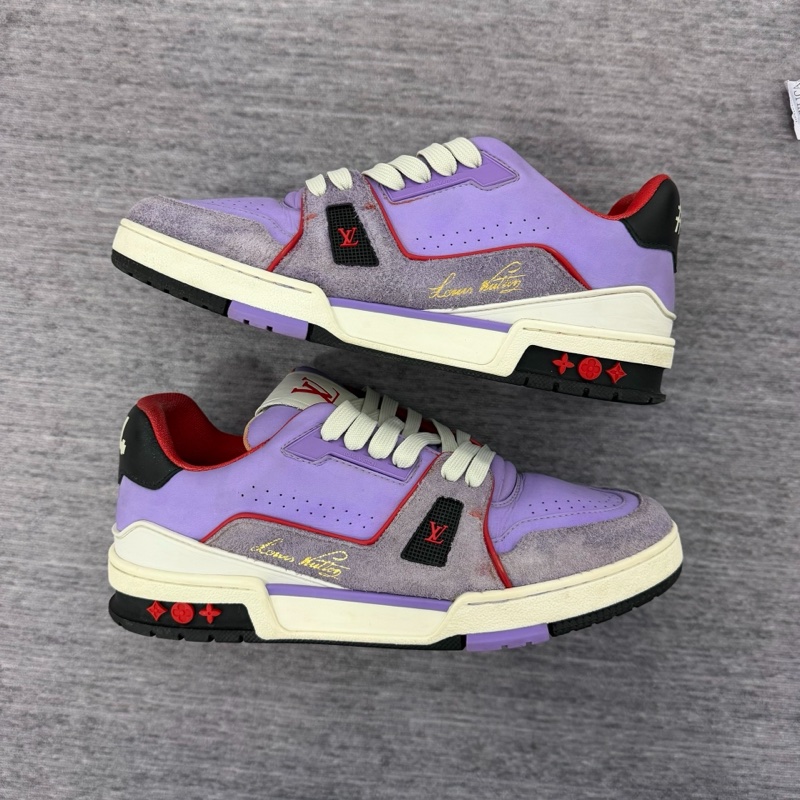 Louis Vuitton路易威登 Trainer紫色麂皮 41.5碼-3