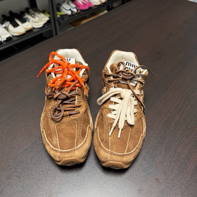 miumiu繆繆 newbalence530薄底鞋 褐色 37.5碼-1