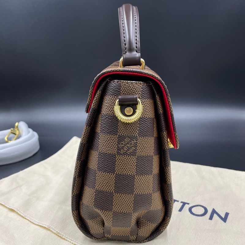 路易威登/Lv棕棋盤格流蘇斜挎包S-lock鎖扣 23*16 17年芯片-5