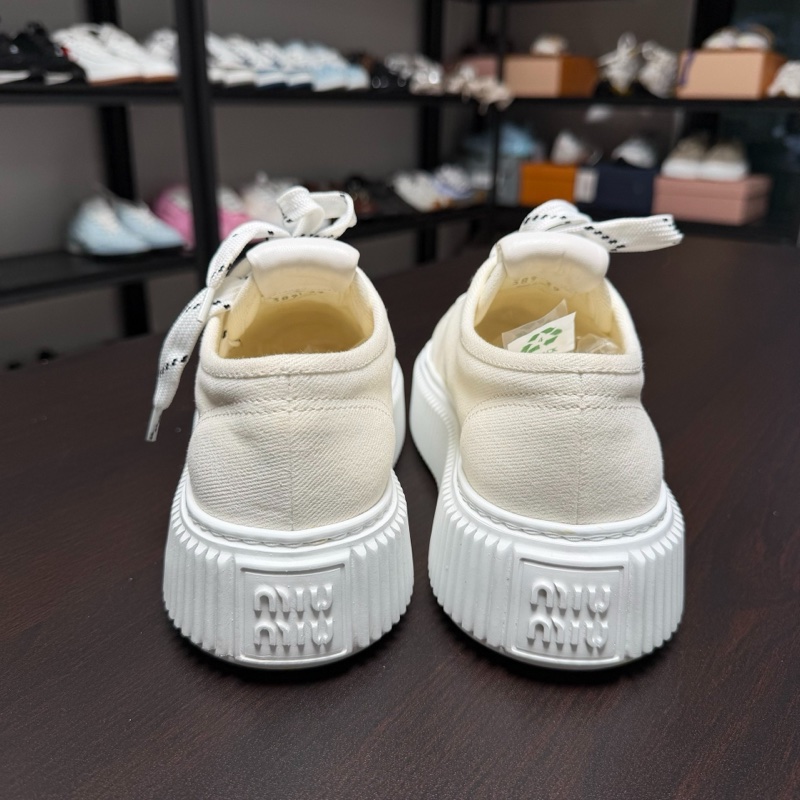 Miumiu繆繆 25s厚底新款餅乾鞋 白色 39碼-2