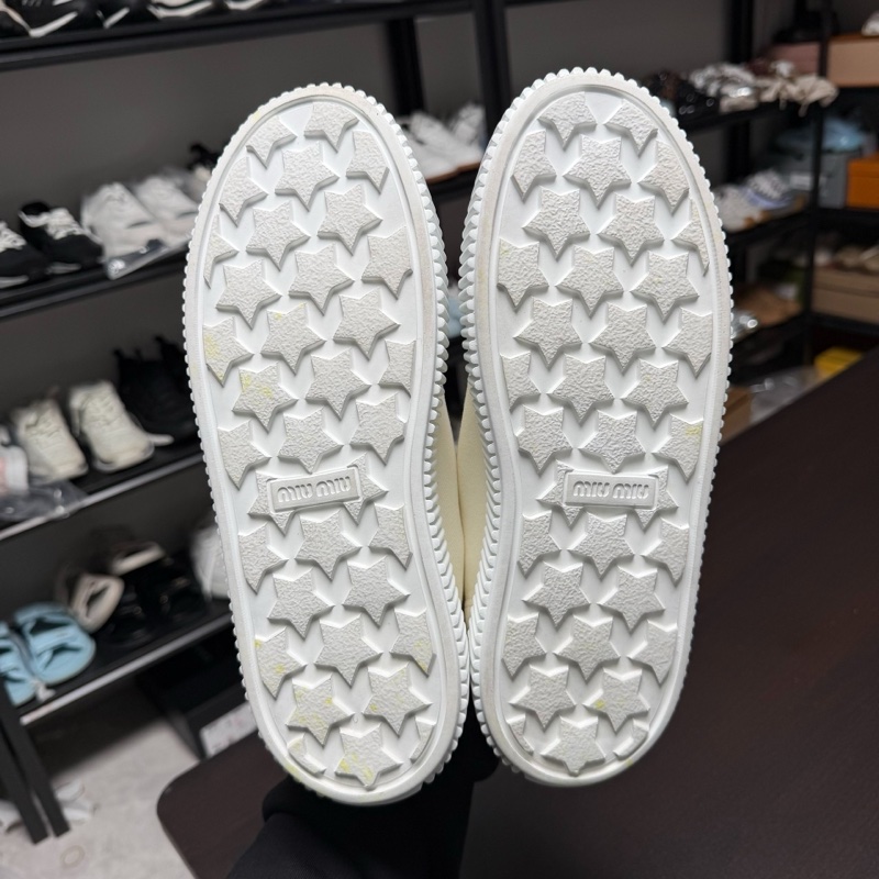 Miumiu繆繆 25s厚底新款餅乾鞋 白色 39碼-6