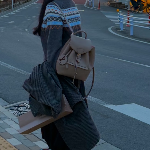 🦣Louis Vuitton路易威登 Montsouris 🐘大象灰牛皮壓紋後背包雙肩包-5