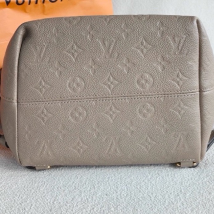 🦣Louis Vuitton路易威登 Montsouris 🐘大象灰牛皮壓紋後背包雙肩包-13