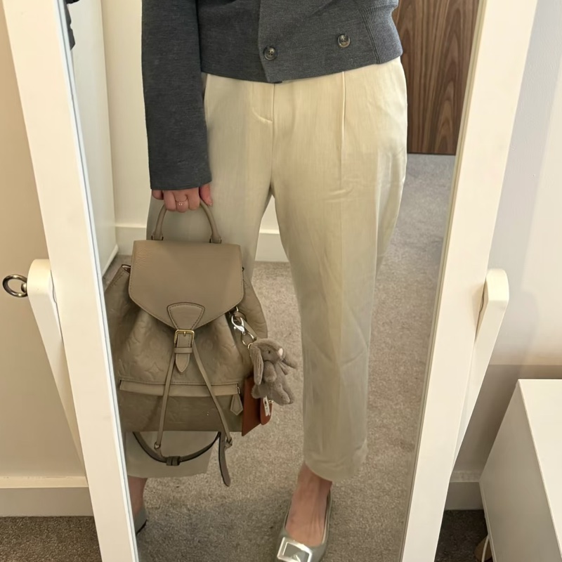 🦣Louis Vuitton路易威登 Montsouris 🐘大象灰牛皮壓紋後背包雙肩包-22