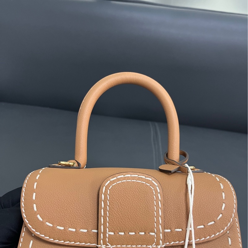 Delvaux mini brilliant 焦糖白線-17