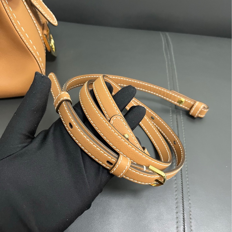 Delvaux mini brilliant 焦糖白線-25