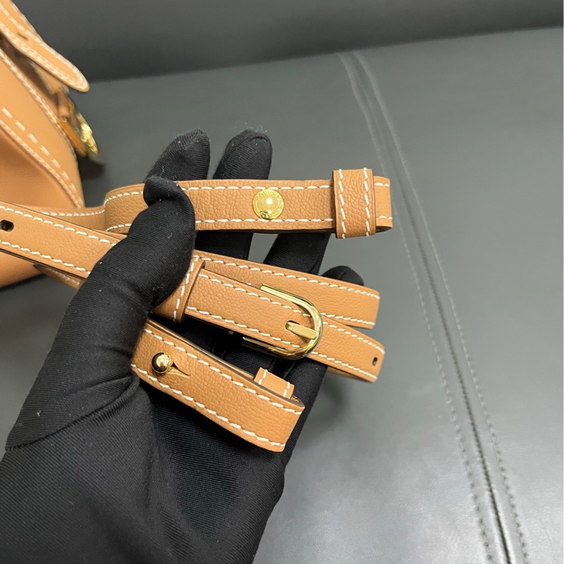 Delvaux mini brilliant 焦糖白線-26