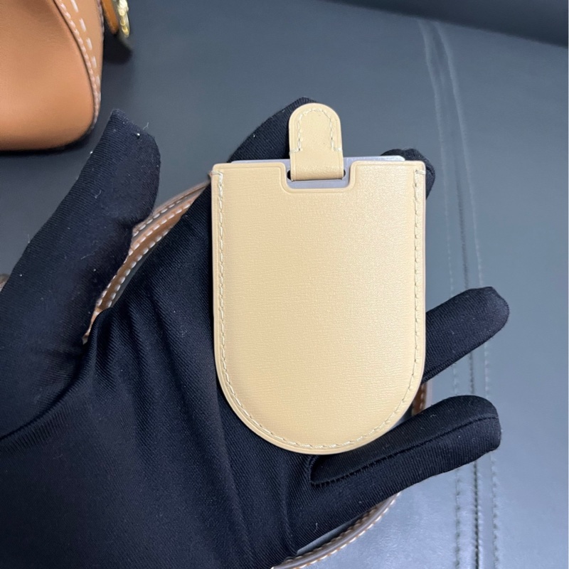 Delvaux mini brilliant 焦糖白線-27