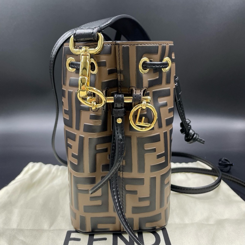 芬迪/Fendi老花水桶手提斜挎包 12*18 Mon Tresor迷你水桶手袋-3