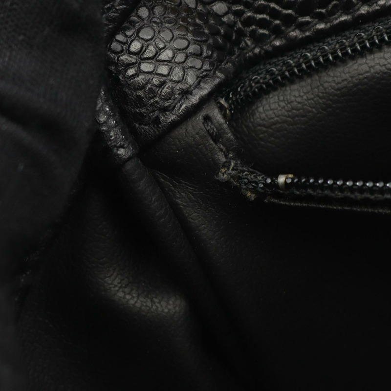 香奈兒 COCO Mark 雙肩包,黑色小牛皮,二手,女士款,金色五金-5