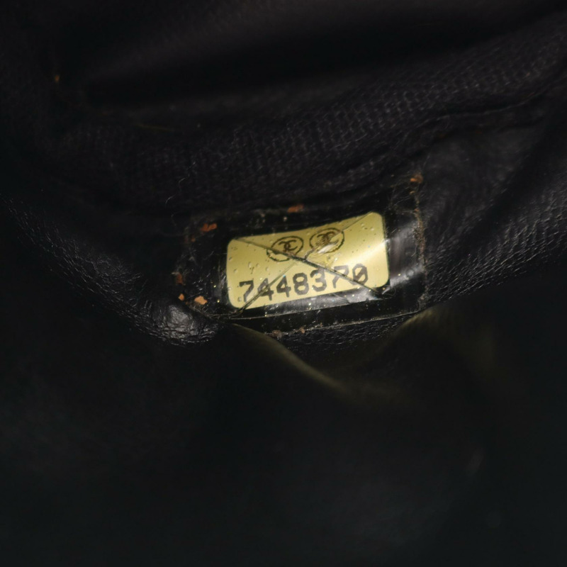 香奈兒 COCO 標誌手提包，粒面小牛皮，黑色，金色五金，二手，女士 CC-4