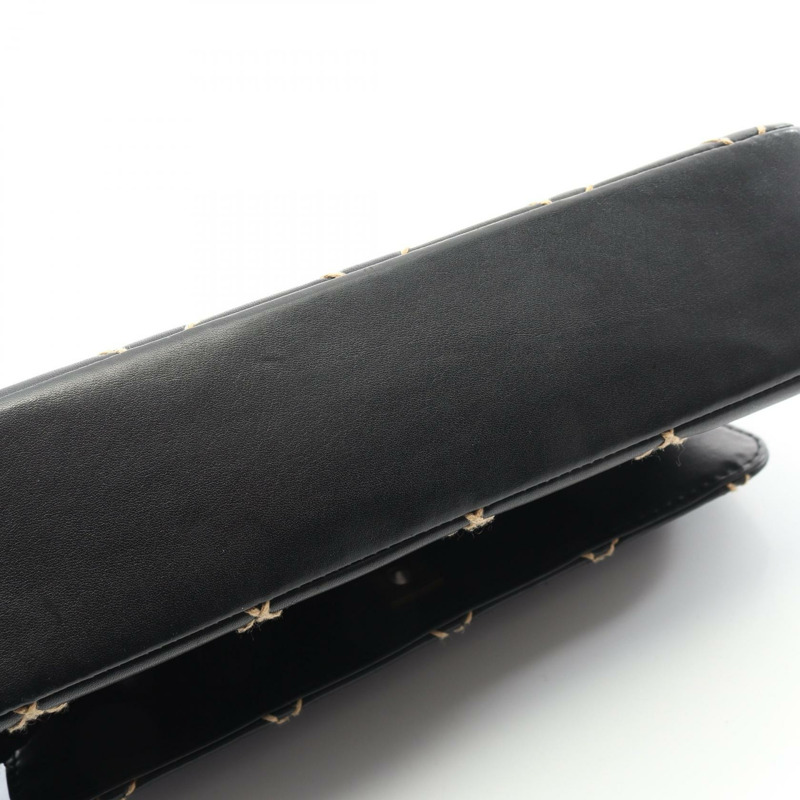 香奈兒 (CHANEL) 野性縫線鏈條肩背包 A14687 黑色皮革 GHW 二手 女士 CC-11