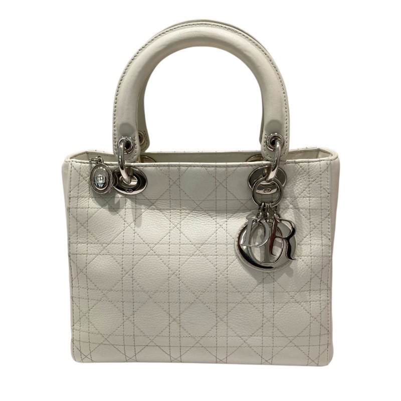 DIOR LADY DIOR 中號 手提包 白色-0