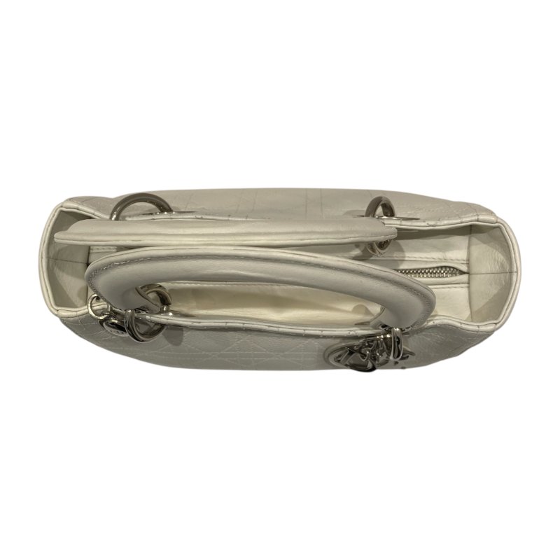 DIOR LADY DIOR 中號 手提包 白色-4