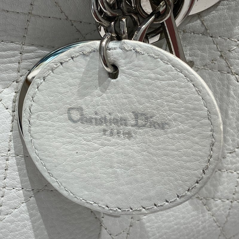 DIOR LADY DIOR 中號 手提包 白色-12
