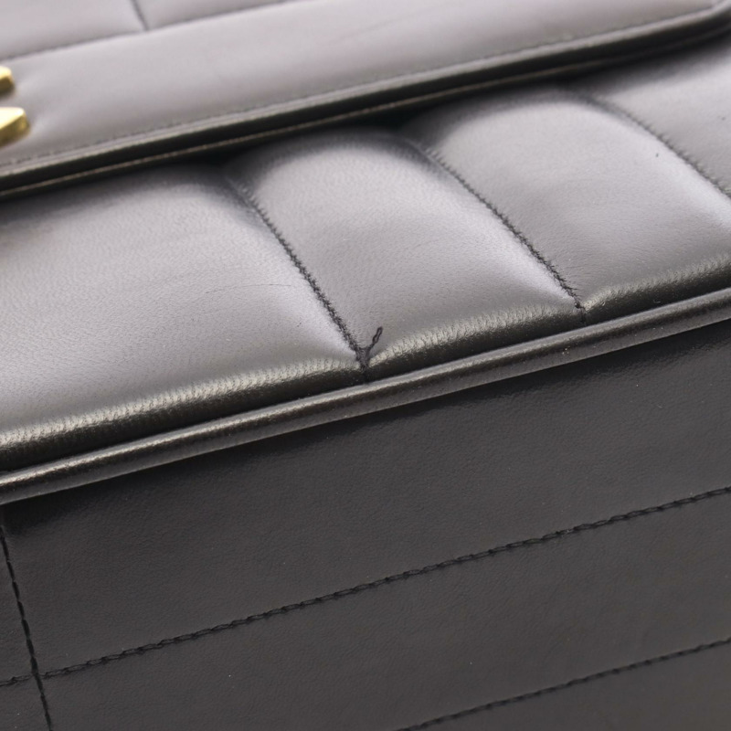 香奈兒 Mademoiselle 女士手提包,羊皮材質,黑色,金色五金,二手,Coco CC 標誌-7