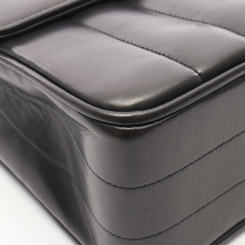 香奈兒 Mademoiselle 女士手提包,羊皮材質,黑色,金色五金,二手,Coco CC 標誌-8