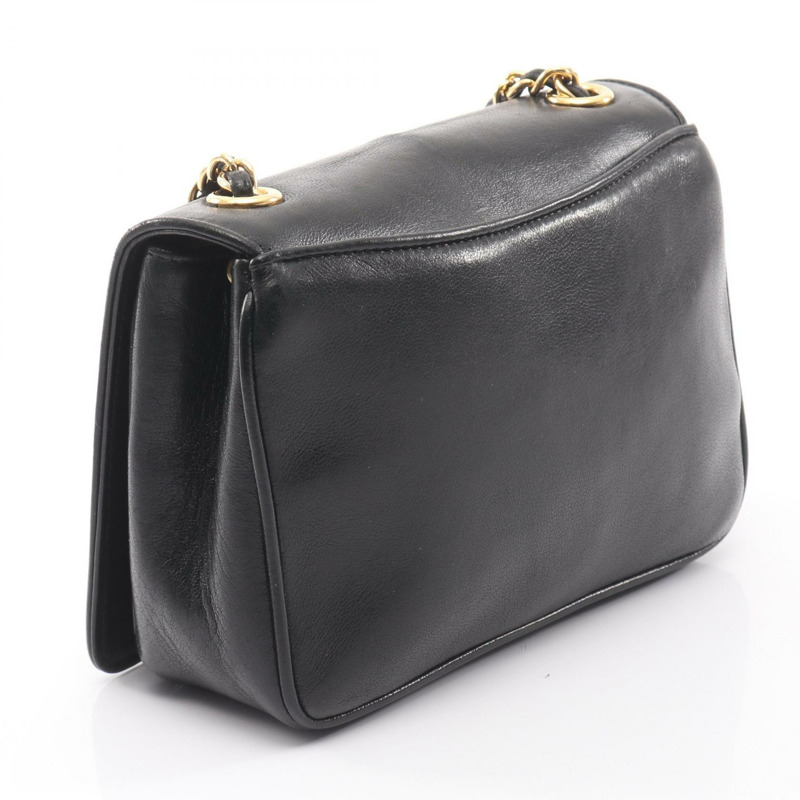 香奈兒 Jumbo COCO 標誌鏈條肩背包，羊皮材質，黑色，金色五金，二手，女士款 CC-1