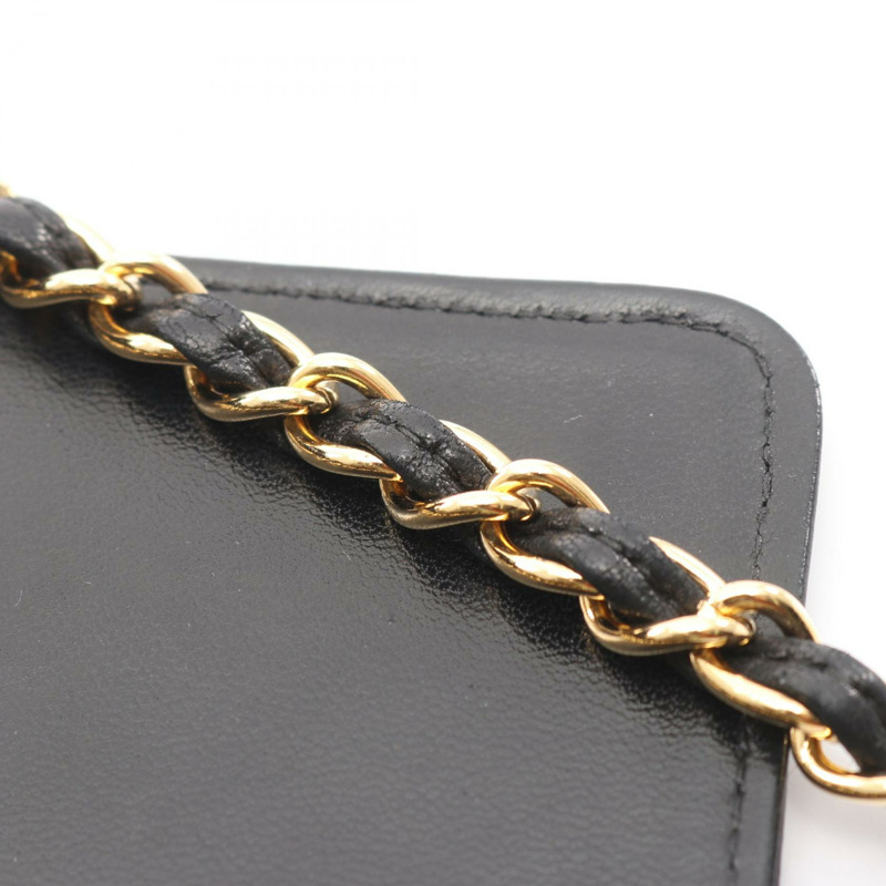 香奈兒 Jumbo COCO 標誌鏈條肩背包，羊皮材質，黑色，金色五金，二手，女士款 CC-10