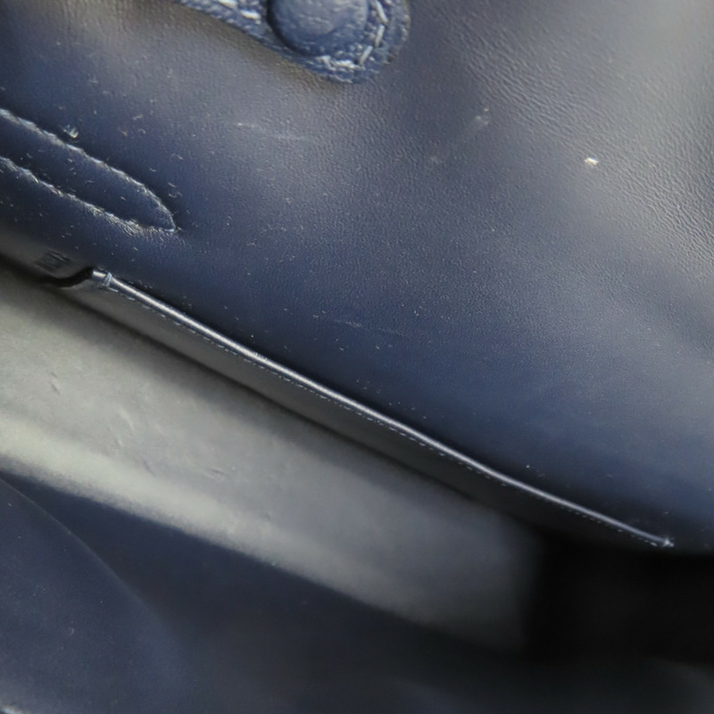 海軍藍 Chevre山羊皮 Kelly Elan 肩背包 B刻 金釦【HERMES 愛馬仕】-2