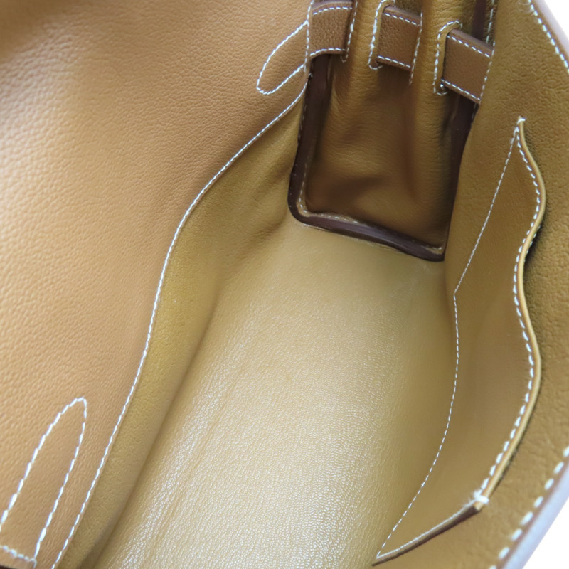 金棕色 Evercolor牛皮 Kelly Messenger PM 肩背包 W刻 銀釦【HERMES 愛馬仕】-2