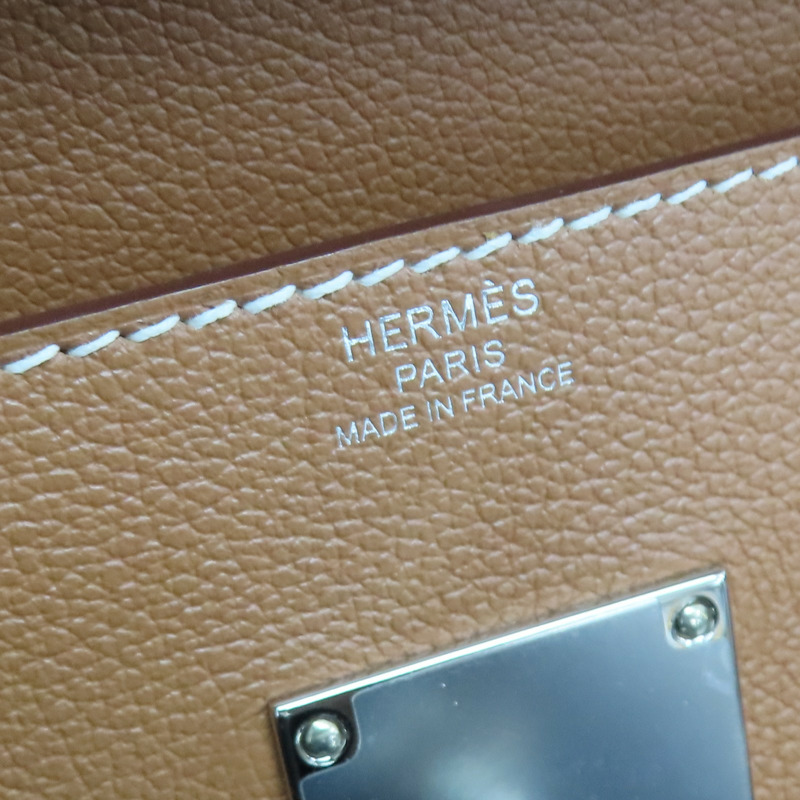 金棕色 Evercolor牛皮 Kelly Messenger PM 肩背包 W刻 銀釦【HERMES 愛馬仕】-3