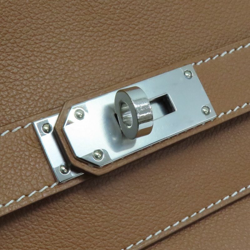 金棕色 Evercolor牛皮 Kelly Messenger PM 肩背包 W刻 銀釦【HERMES 愛馬仕】-5