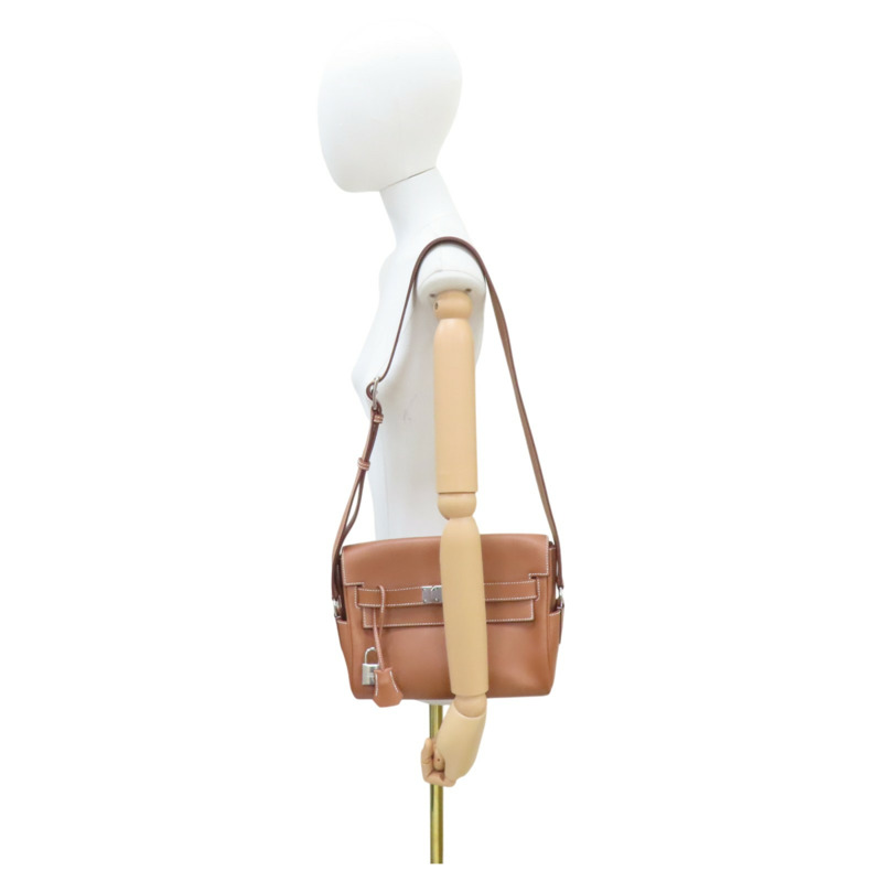 金棕色 Evercolor牛皮 Kelly Messenger PM 肩背包 W刻 銀釦【HERMES 愛馬仕】-8