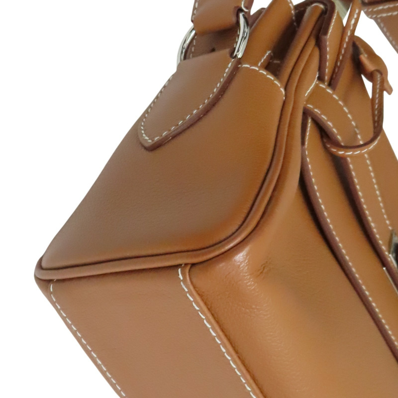 金棕色 Evercolor牛皮 Kelly Messenger PM 肩背包 W刻 銀釦【HERMES 愛馬仕】-9