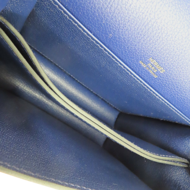 藍色 Evercolor牛皮 Roulis Mini 肩背包 Z刻 金扣【HERMES 愛馬仕】-2