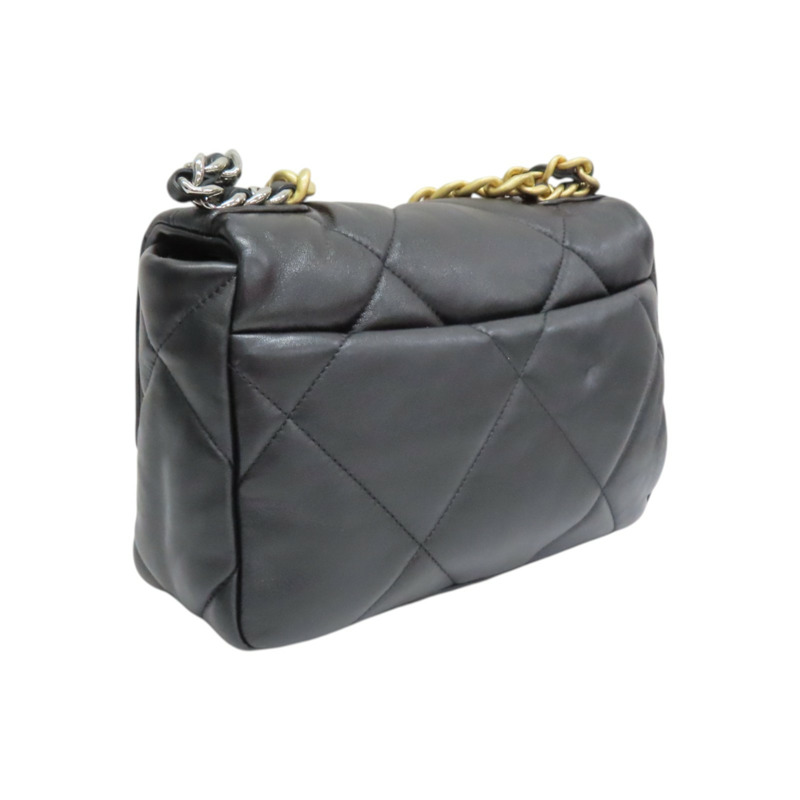 黑色 羊皮 19 Bag 26cm 鍊帶 肩背包【CHANEL 香奈兒】 AS1160-1