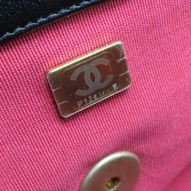 黑色 羊皮 19 Bag 26cm 鍊帶 肩背包【CHANEL 香奈兒】 AS1160-6