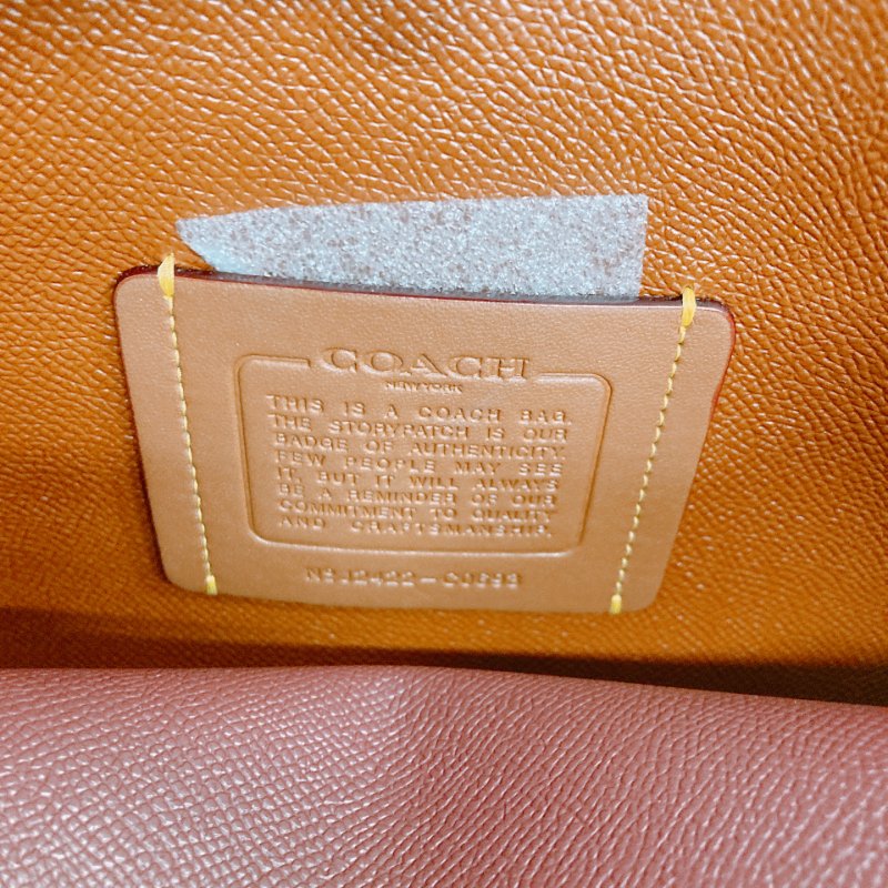 MS0656 Coach 蔻馳經典花紋單肩包包 Willow Signature Tote Canvas Tan-12