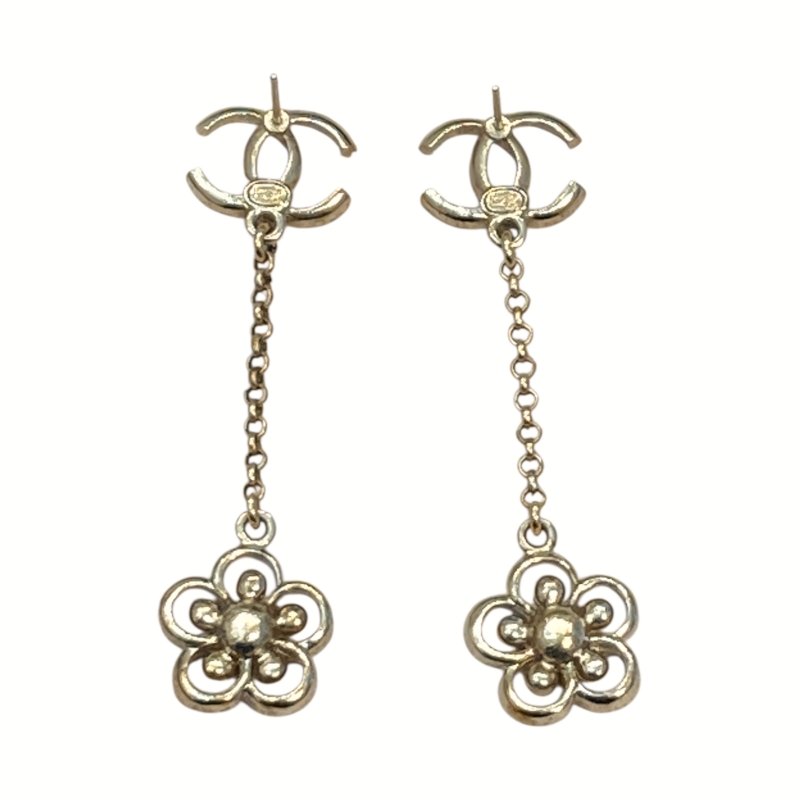 CHANEL 香奈兒 ARRIVAL CRYSTAL PEARL CC EARRINGS 山茶花流蘇水鑽珍珠耳針 合金-3