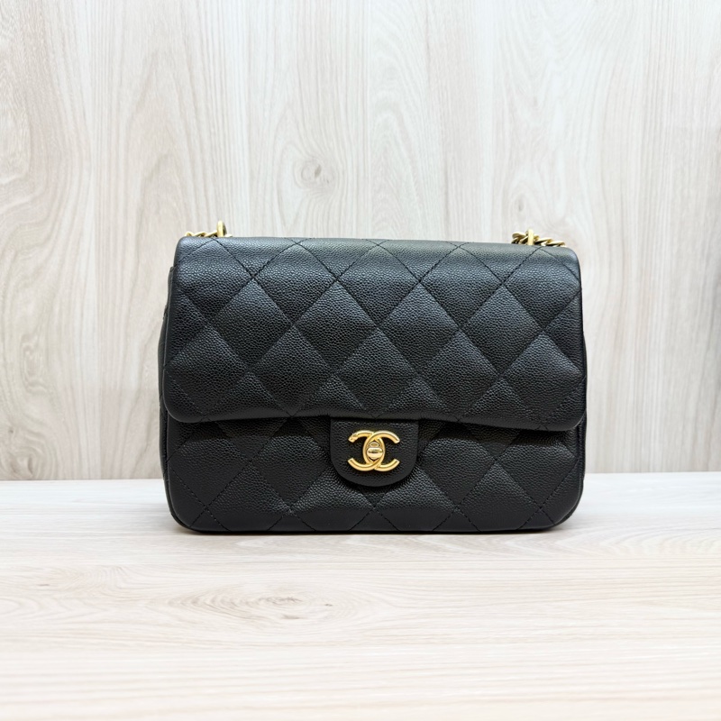 CHANEL✨超美🫶🏼黑荔枝牛皮愛心調節釦包AS3921-3