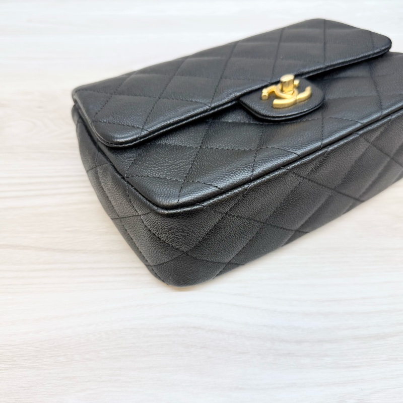 CHANEL✨超美🫶🏼黑荔枝牛皮愛心調節釦包AS3921-9