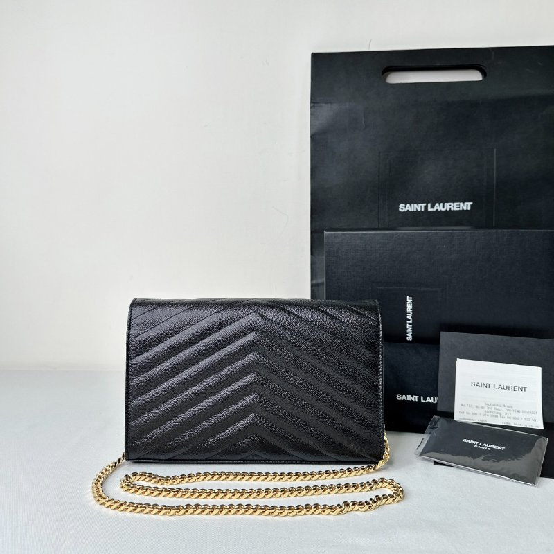 YSL 黑金信封woc鏈帶包-1