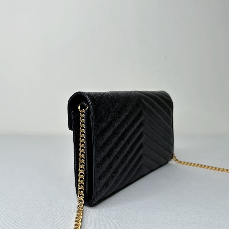 YSL 黑金信封woc鏈帶包-5