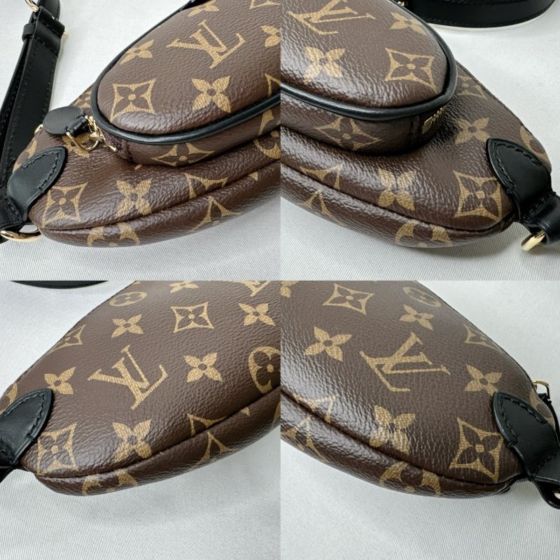 LV Keepit老花橢圓胸包斜背包-10