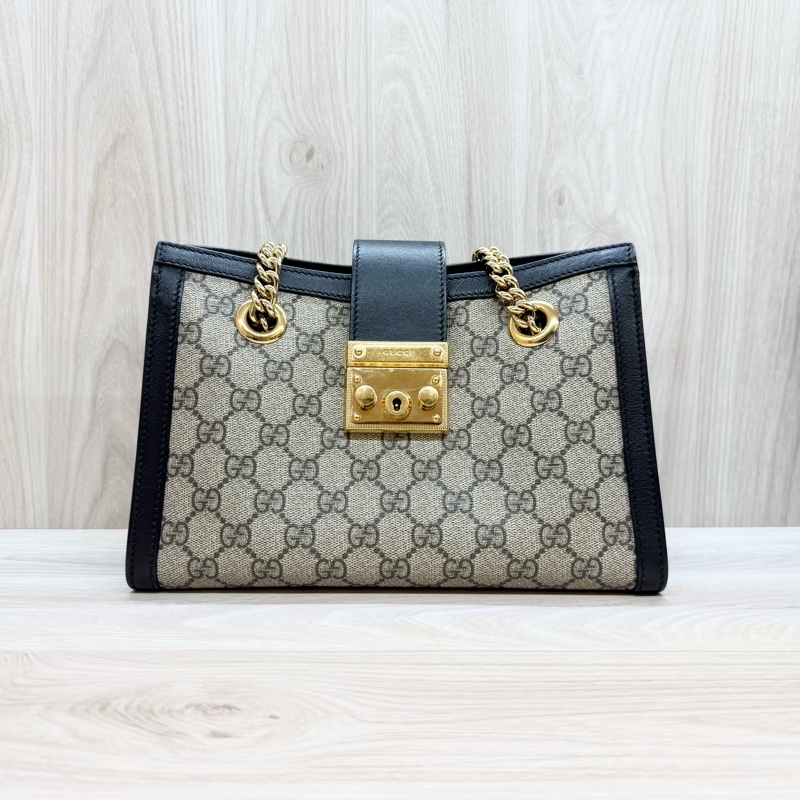 GUCCI🖤黑Padlock小號托特包498156-1
