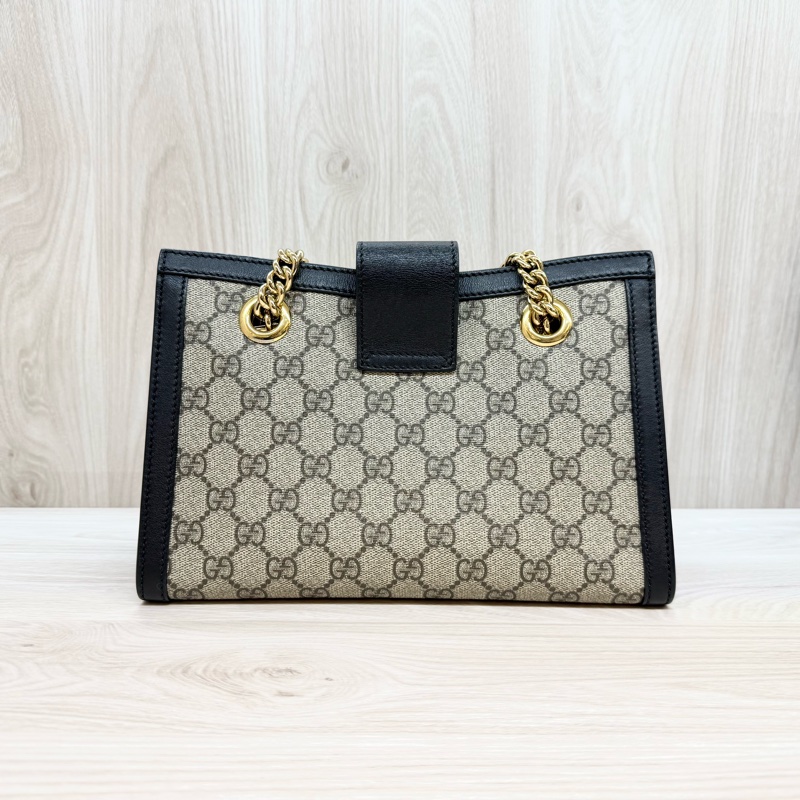 GUCCI🖤黑Padlock小號托特包498156-2