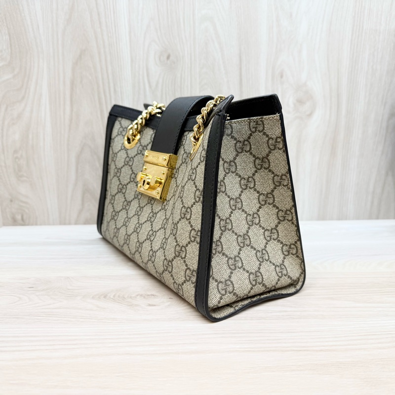 GUCCI🖤黑Padlock小號托特包498156-3