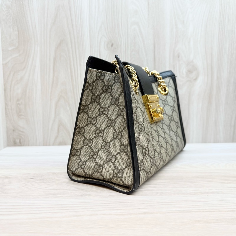 GUCCI🖤黑Padlock小號托特包498156-4