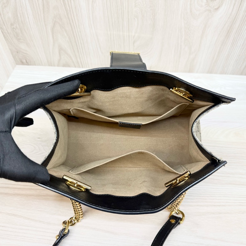 GUCCI🖤黑Padlock小號托特包498156-6