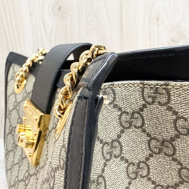 GUCCI🖤黑Padlock小號托特包498156-8